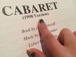 Cabaret 1998 - with chipped Sally Bowles nails